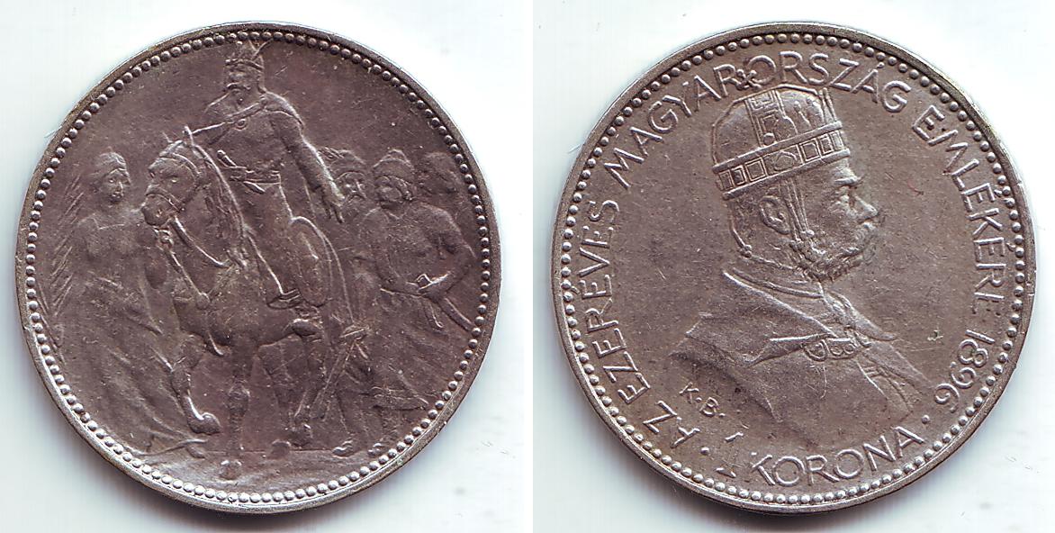 Foto Österreich Ungarn 1 Krone 1896
