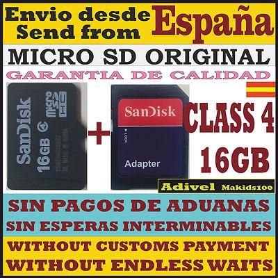Foto 16gb San Disk  Class 4 Micro Microsd Memory Card Sd Sdhc  16 Gb 16g Tf Tarjeta