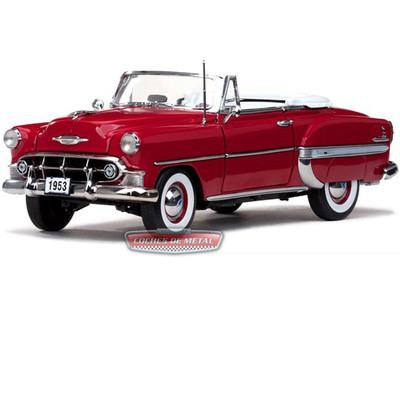 Foto 1953.- Chevrolet Bel Air Open Convertible Target Red (sun Star 1620) Escala 1:18