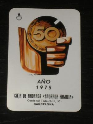 Foto 1975 - Calendario Fournier - Caja De Ahorros Sagrada Familia - Barcelona Banco