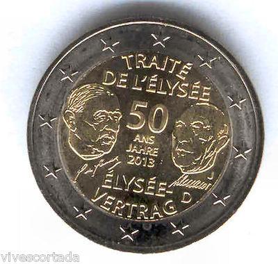 Foto 2 Euros Alemania 2013  Tratado Del Eliseo  Las 5 Cecas  Una Sola