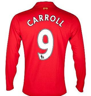 Foto 2012-13 Liverpool Long Sleeve Home Shirt (Carroll 9) - Kids