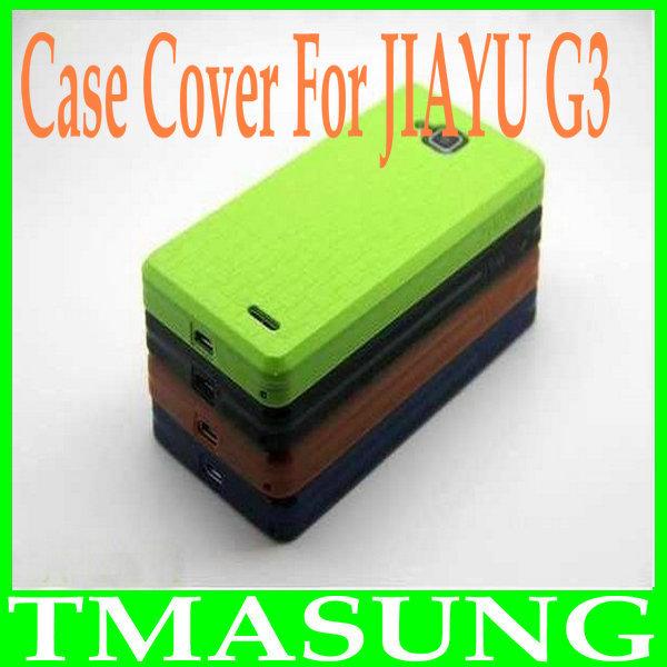 Foto 2013 cubierta original de la caja del silicio del jiayu g3 del soporte, buena calidad, mezclada