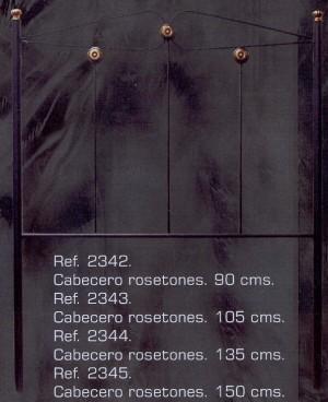 Foto 2345 Cabecero de forja rosetones 150 cm.