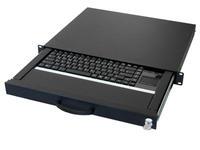 Foto 48.3cm Aixcase Tastaturschublade 1HE DE PS2&USB Touchp. schw
