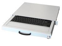 Foto 48.3cm Aixcase Tastaturschublade 1HE DE PS2&USB Touchp.beige