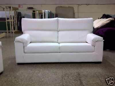 Foto ██► sofa 3 plazas deslizante poli piel blanco  ◄██