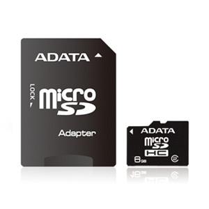 Foto A-data Microsd 8gb + Adaptador Sd (clase 2)