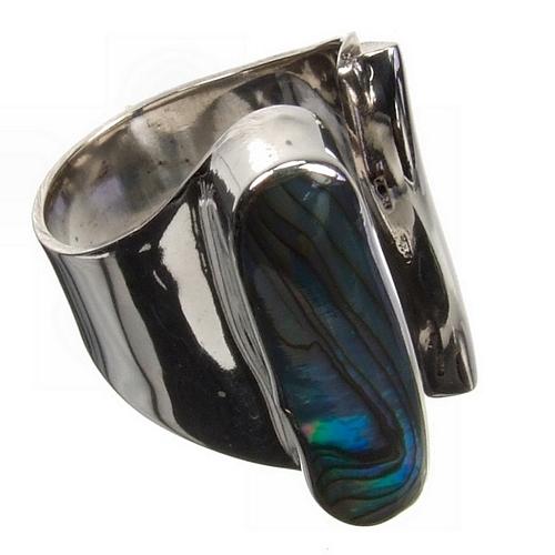 Foto Abalone Art Silver Ring