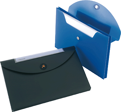 Foto Acco rexel pack de 3 sobres con broche lomo expandible cap 150h cierre magnetico color azul