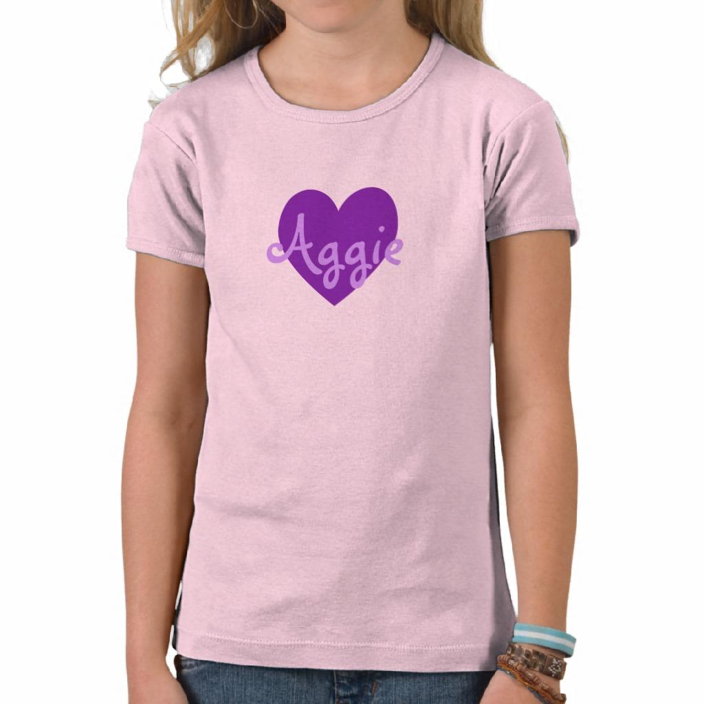 Foto Aggie en púrpura Camisetas