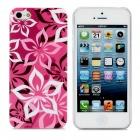 Foto Airwalks patrón de flores Pétalo de Protección PC de nuevo caso para el iPhone 5 - Deep Pink + Blanco + Negro