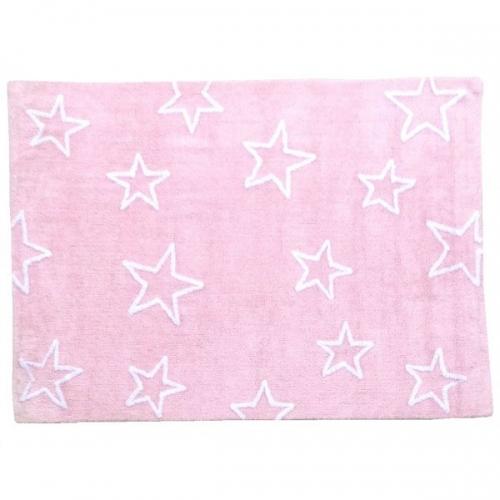 Foto Alfombra algodon estrellas rosa 120x160 lorena canal