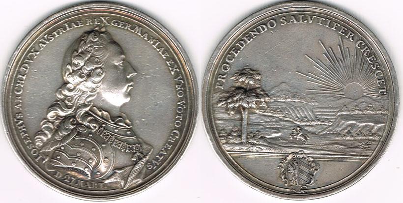 Foto Altdeutschland Nürnberg Silbermedaille 1764