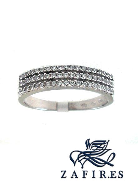 Foto anillos oro blanco - sortija diseno p623-349270-s - para senora