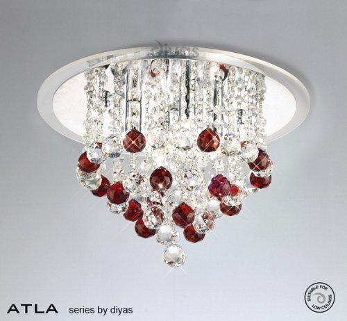 Foto Atla Ceiling 4 Light Chrome/Crystal With Clear Acrylic Trim. Suppl ...