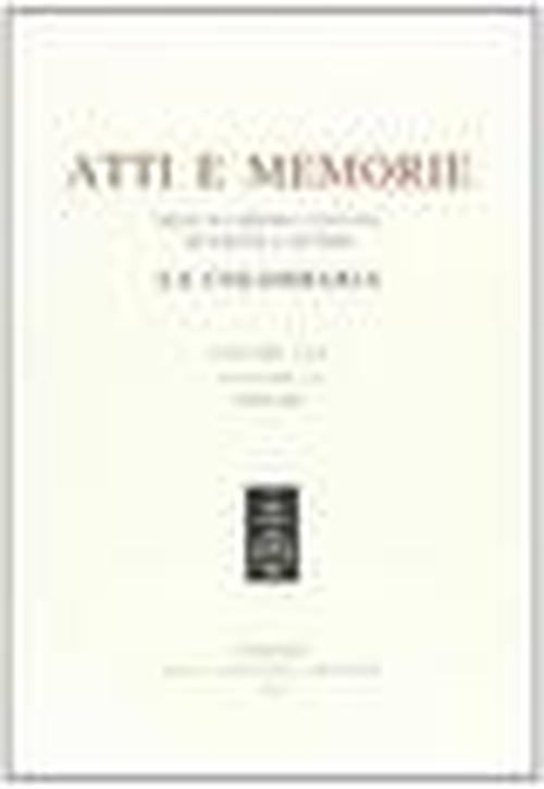 Foto Atti e memorie dell'Accademia toscana di scienze e lettere «La Colombaria». Nuova serie vol. 65