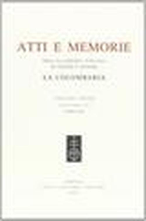 Foto Atti e memorie dell'Accademia toscana di scienze e lettere La Colombaria. Nuova serie vol. 68