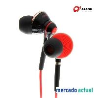 Foto auricular gaming ozone oxygen in-ear negro/rojo