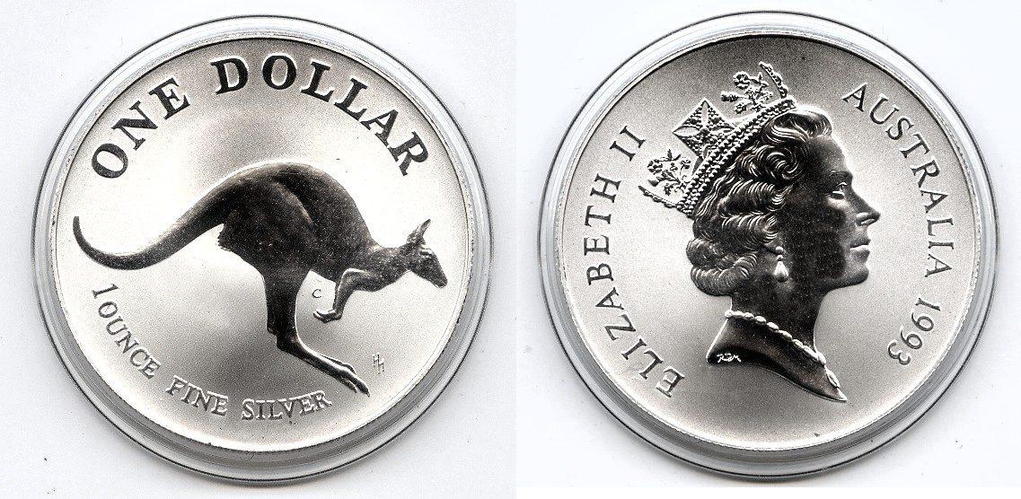 Foto Australien 1 $ Silberunze 1993