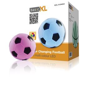 Foto BASICXL Pelota de fútbol con luz LED multicolor