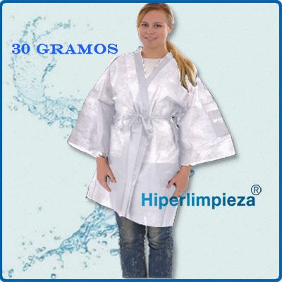 Foto Bata-Kimono 30 Gr.100 Unidades Blanco