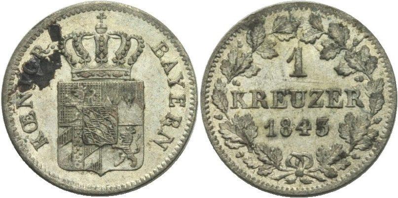 Foto Bayern 1 Kreuzer 1843