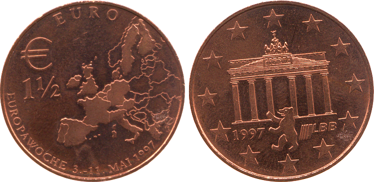 Foto Berlin 1 1/2 Euro 1997