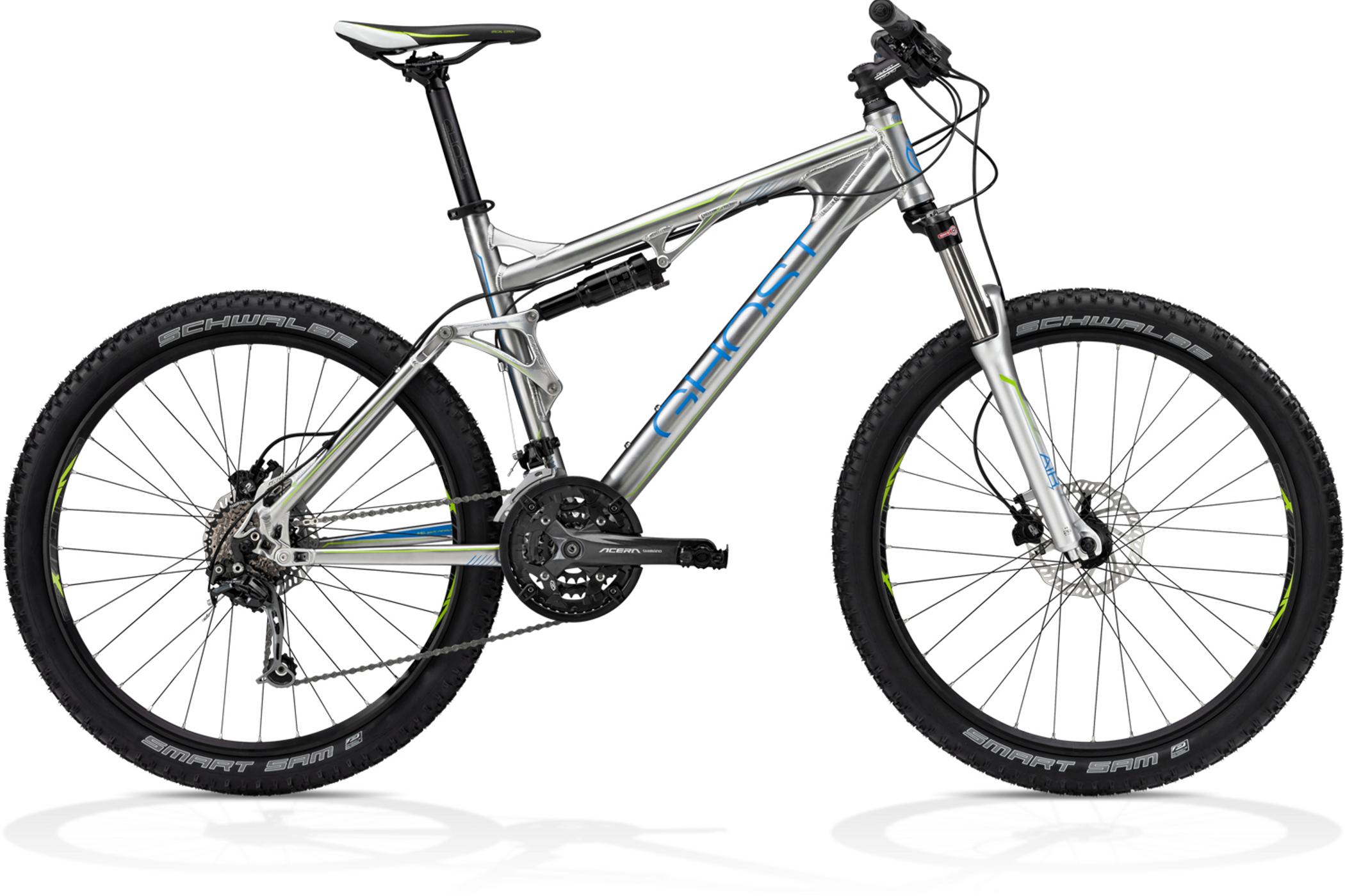 Foto Bicicleta de montaña Ghost ASX 4900 plateada/azul/lima, 48 cm