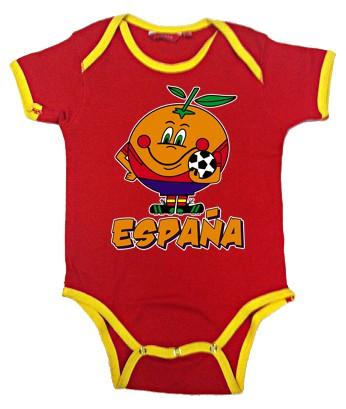 Foto Body bebé bicolor rojo y amarillo naranjito españa