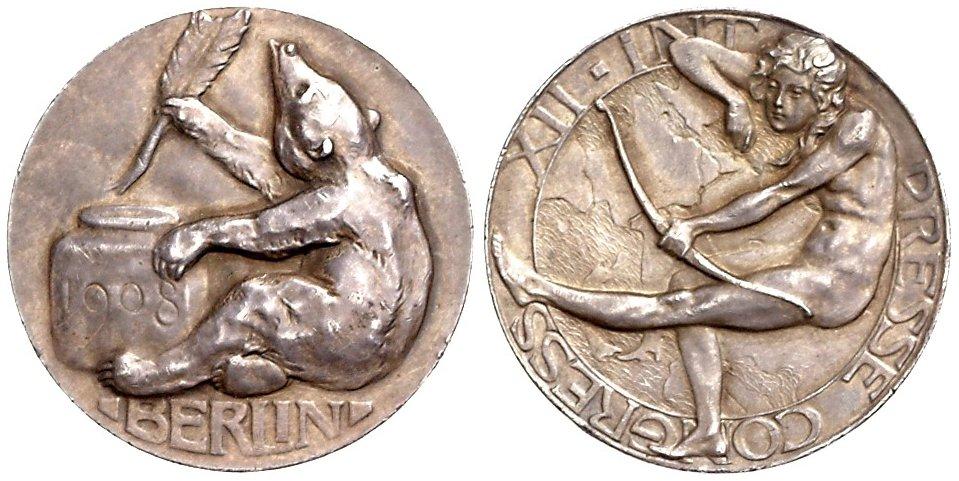 Foto Brandenburg-Berlin, Stadt Medaille 1908
