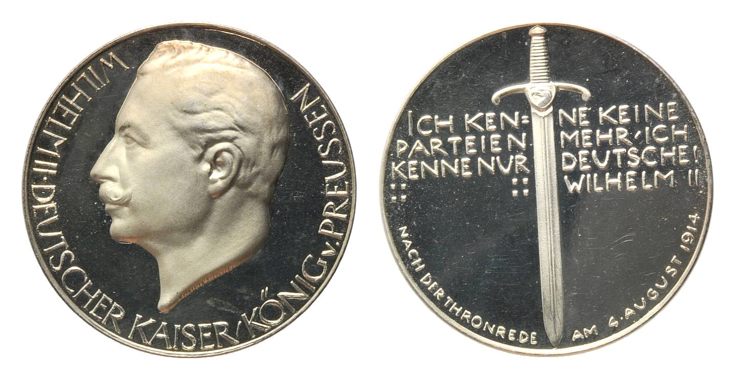 Foto Brandenburg-Preußen, Silbermed 1914 von Lauer,