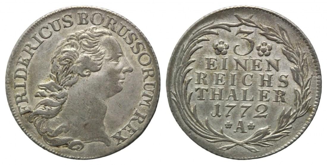 Foto Brandenburg-Preussen, 1/3 Taler 1772 A, Berlin,