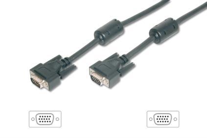 Foto Cable Equip VGA Macho - Macho 5 Metros con Ferrita