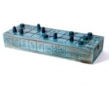 Foto Caja Senet - Caja en color azul con acabado antiguo