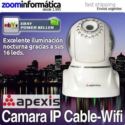 Foto Camara Con Videovigilancia Wifi Ip Blanca Vision Motor Apexis Apm-j803-ws 16 Led