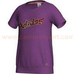 Foto camiseta adidas para niñas yg b tee violetint/ul (x23691)