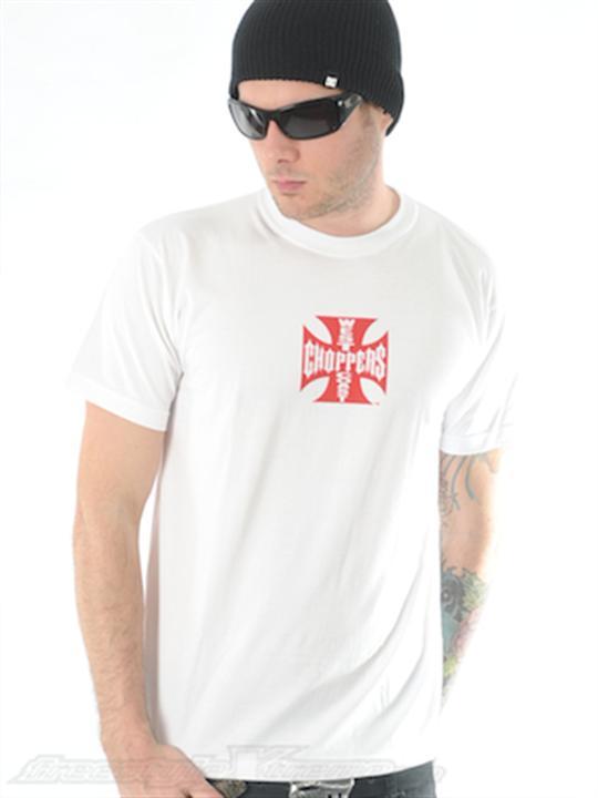Foto Camiseta Iron Cross West Coast Choppers blanco-rojo