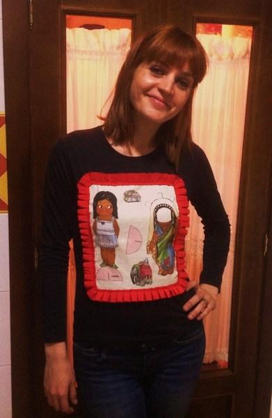 Foto Camiseta mujer mariquita mueca recortable
