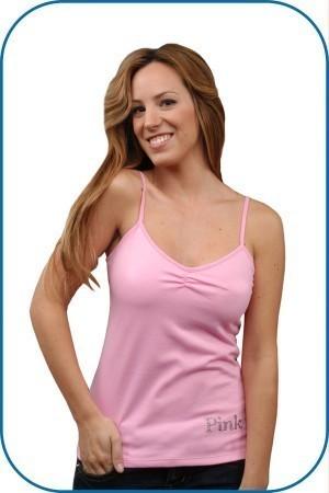 Foto Camiseta mujer tirantes c/rosa - cuello pico