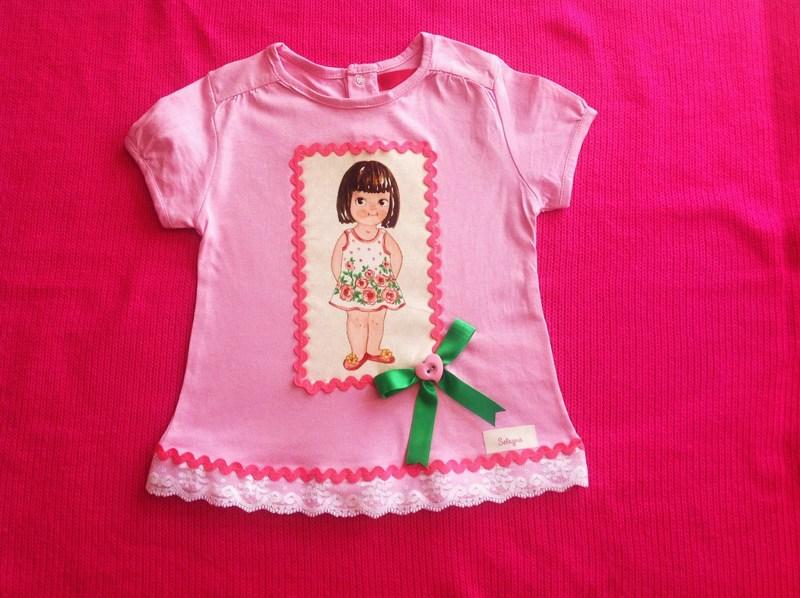 Foto Camiseta nia mueca recortable paper dolls 4