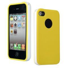 Foto carcasa case trasera tpu paño tela amarillo para iphone 4 4g 4s