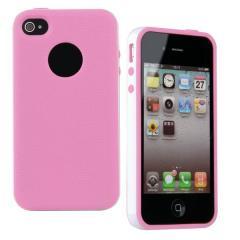Foto carcasa case trasera tpu paño tela rosa para iphone 4 4g 4s