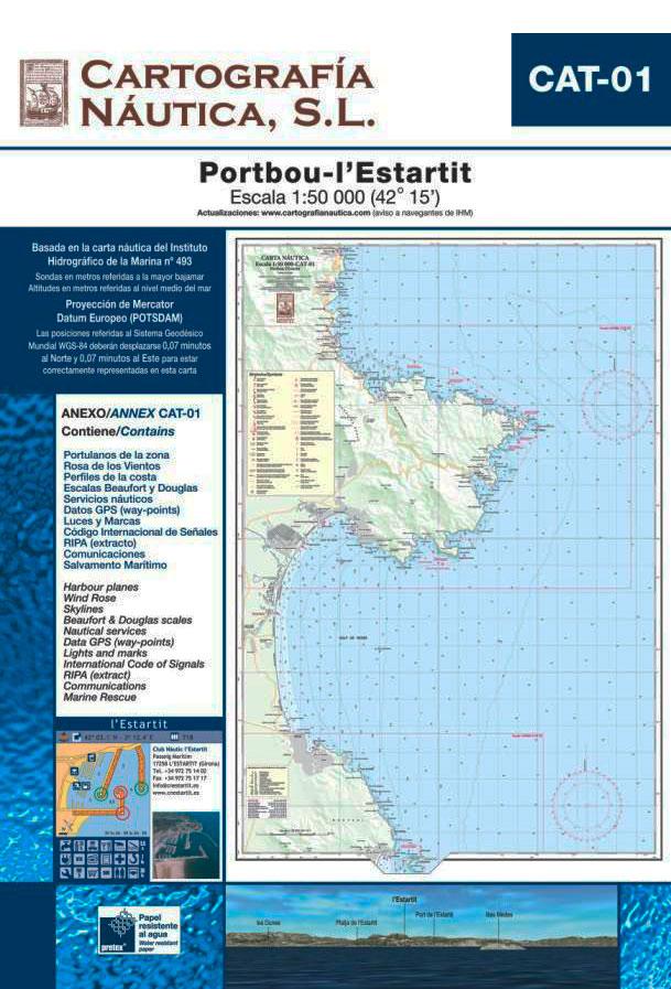 Foto Carta Nautica Portbou-El Estartit