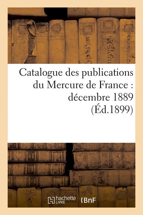 Foto Catalogue du mercure de france edition 1899