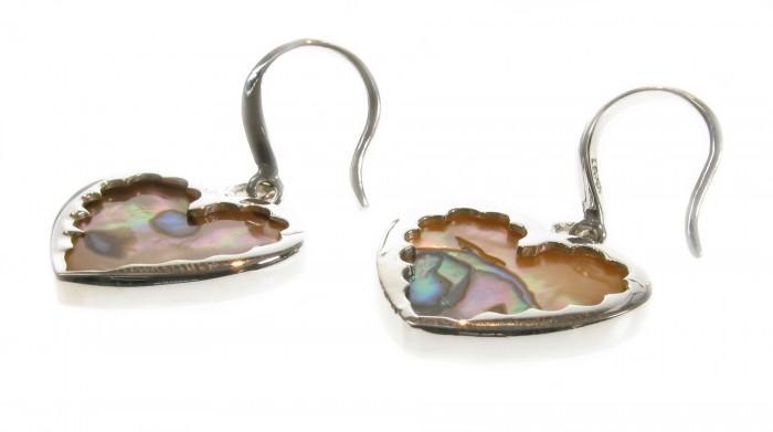 Foto Cavendish French Sterling Silver and Abalone Shell Small Heart Dro ...