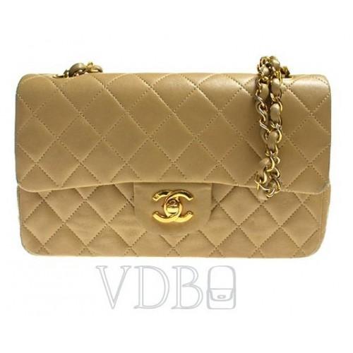 Foto Chanel Beige Leather CC 2.55 Gold Chain CC Shoulder Bag
