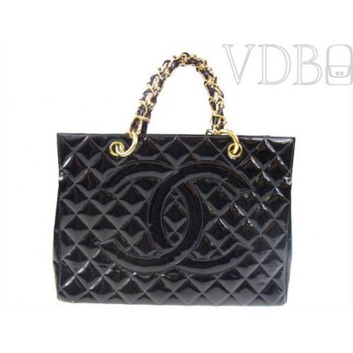 Foto Chanel Black Patent leather Shoppers Tote