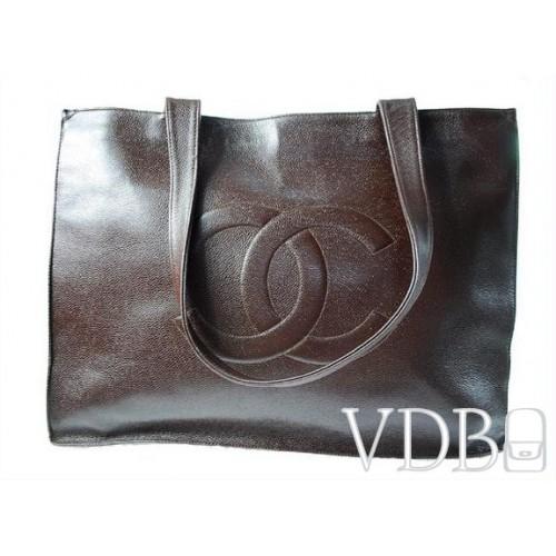Foto Chanel Brown Caviar Leather Shoppers Tote