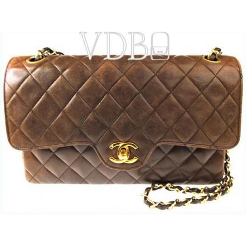 Foto Chanel Brown Lambsleather Classic Flap